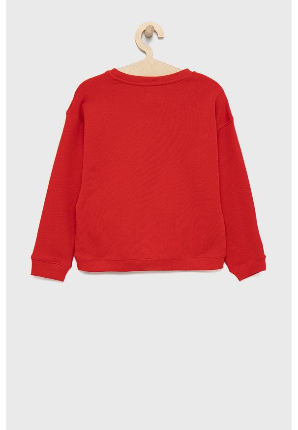 Pepe Jeans bluza bawełniana dziecięca kolor czerwony z nadrukiem. Okazja: na co dzień. Kolor: czerwony. Materiał: bawełna. Wzór: nadruk. Styl: casual