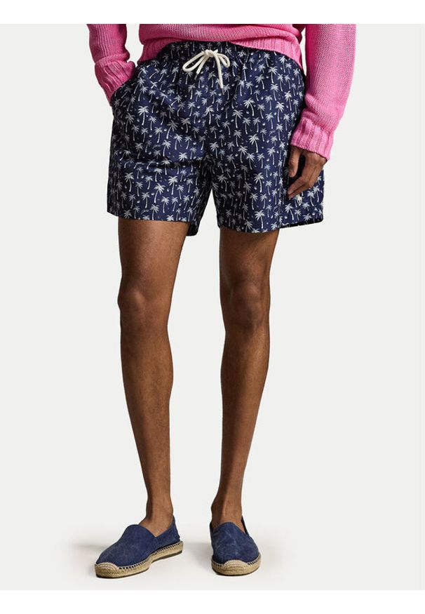 Polo Ralph Lauren Szorty kąpielowe 710B13661001 Granatowy Classic Fit. Kolor: niebieski. Materiał: syntetyk