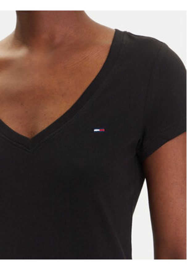 Tommy Jeans Komplet 2 t-shirtów DW0DW21367 Czarny Slim Fit. Kolor: czarny. Materiał: bawełna