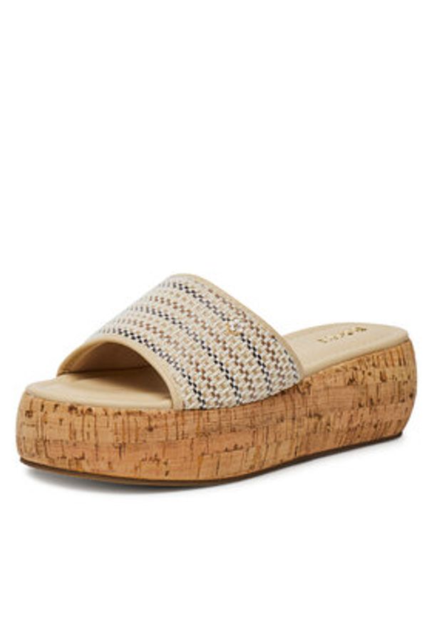 Roxy Klapki 2777024 Beżowy. Kolor: beżowy. Materiał: materiał