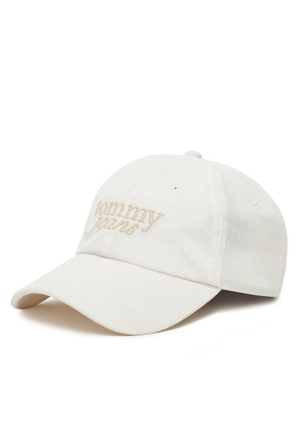 Czapka z daszkiem Tommy Jeans. Kolor: kremowy