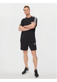 Adidas - adidas Szorty sportowe Essentials French Terry 3-Stripes Shorts IC9435 Czarny Regular Fit. Kolor: czarny. Materiał: bawełna. Styl: sportowy #2