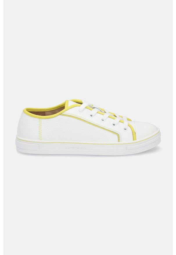 Marella - Sneakersy skórzane Agamia MARELLA. Materiał: materiał, skóra. Wzór: gładki