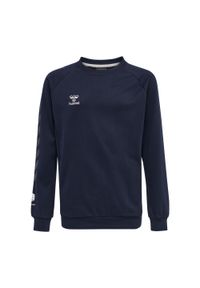 Dziecięca bluza bawełniana Hummel Move Grid. Kolor: niebieski. Materiał: bawełna. Sport: joga i pilates #1