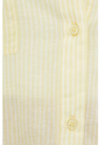 Vero Moda koszula bawełniana damska kolor żółty relaxed. Kolor: żółty. Materiał: bawełna. Długość rękawa: długi rękaw. Długość: długie #2