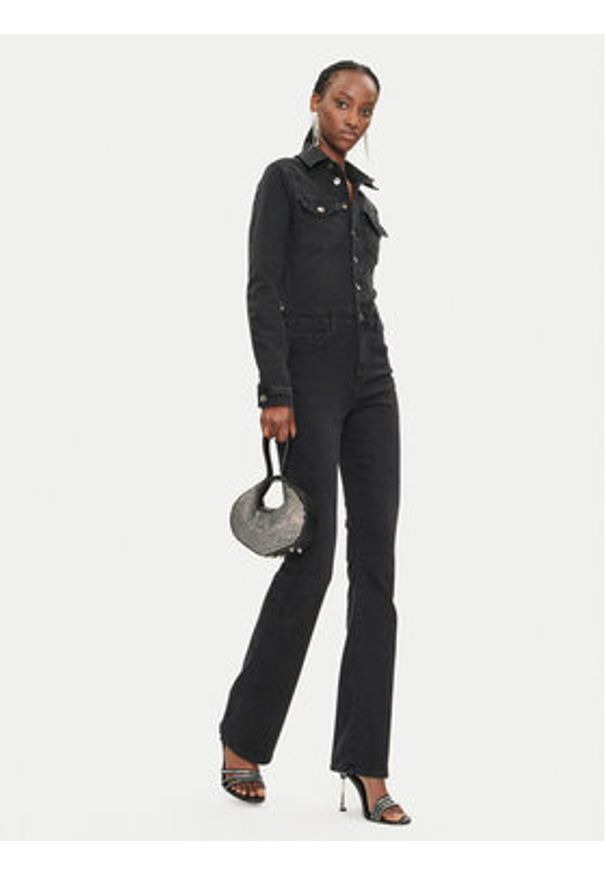 Liu Jo Kombinezon UF4093 Czarny Slim Fit. Kolor: czarny. Materiał: syntetyk, jeans, bawełna