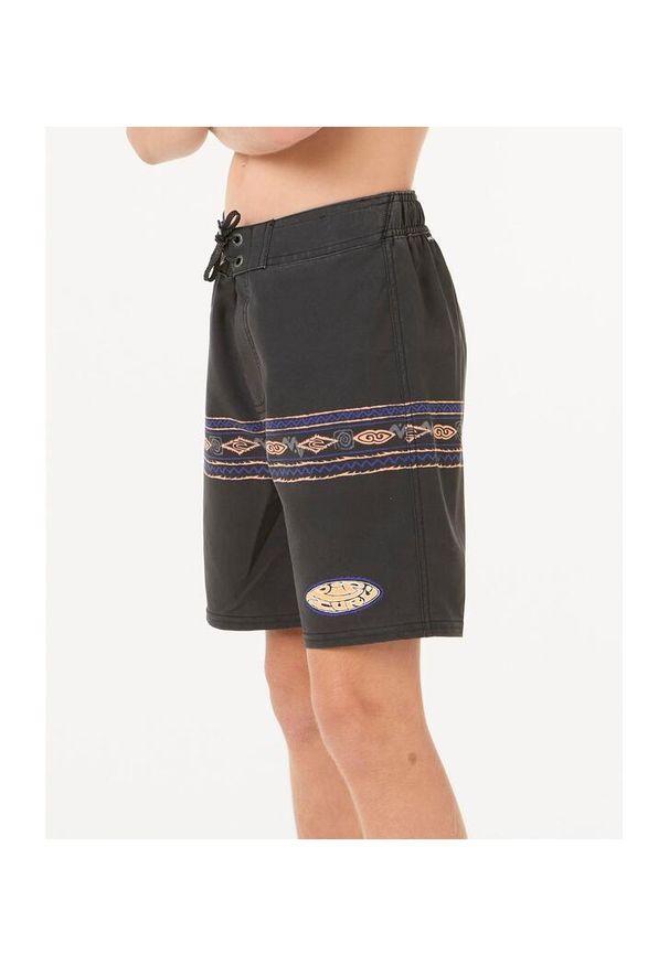 Spodenki surfingowe dla dzieci Rip Curl Mirage Raw Energy Geo - Boy Czarny. Kolor: czarny