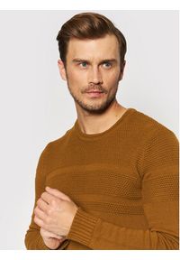 Only & Sons Sweter Bace 22020639 Brązowy Regular Fit. Kolor: brązowy. Materiał: bawełna #4