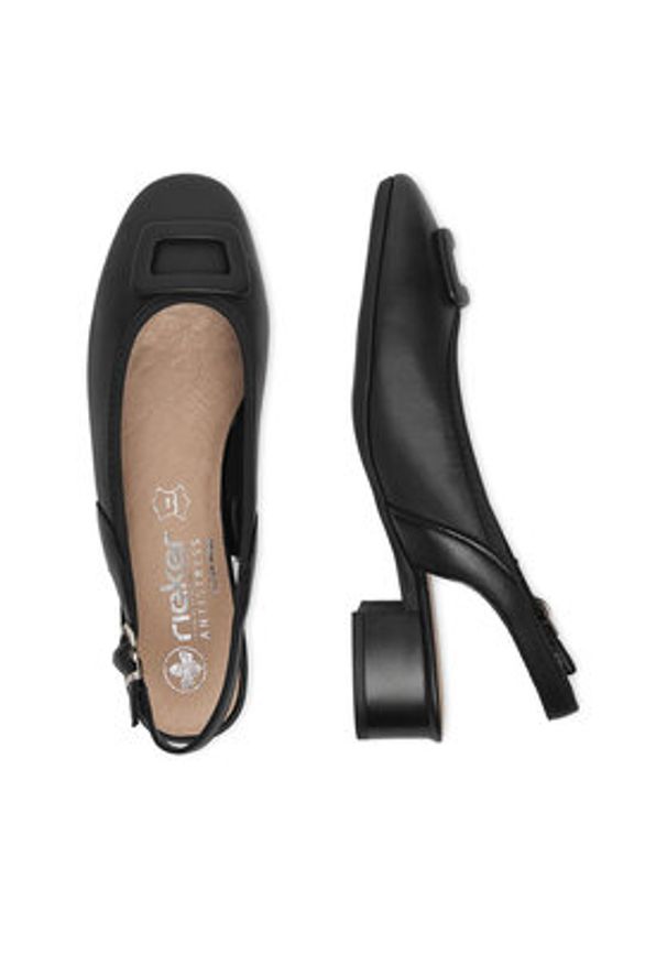 Rieker Czółenka CEO-43456-00 Czarny. Kolor: czarny. Materiał: skóra