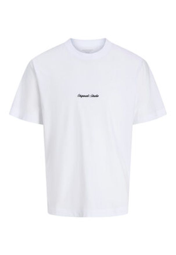 Jack & Jones - Jack&Jones T-Shirt Norrebro 12282892 Biały Relaxed Fit. Kolor: biały. Materiał: bawełna