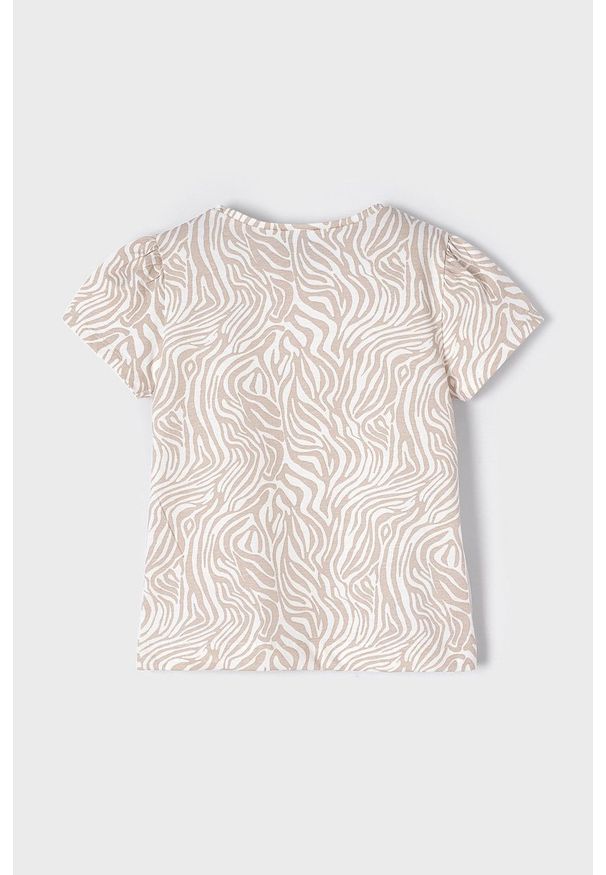 Mayoral T-shirt bawełniany dziecięcy (2-pack) kolor brązowy. Okazja: na co dzień. Kolor: brązowy. Materiał: bawełna. Wzór: nadruk. Styl: casual
