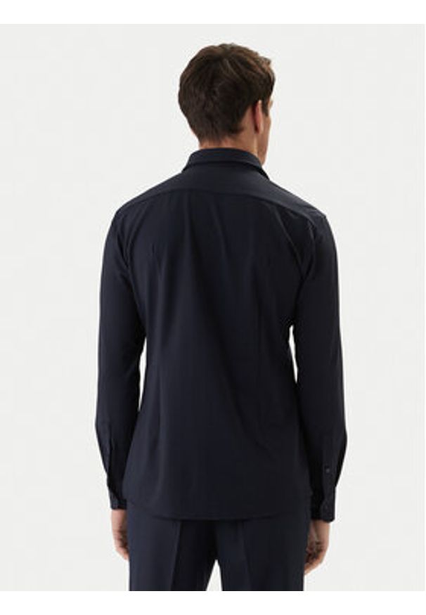 BOSS Koszula P-Hank 50555767 Granatowy Slim Fit. Kolor: niebieski. Materiał: syntetyk