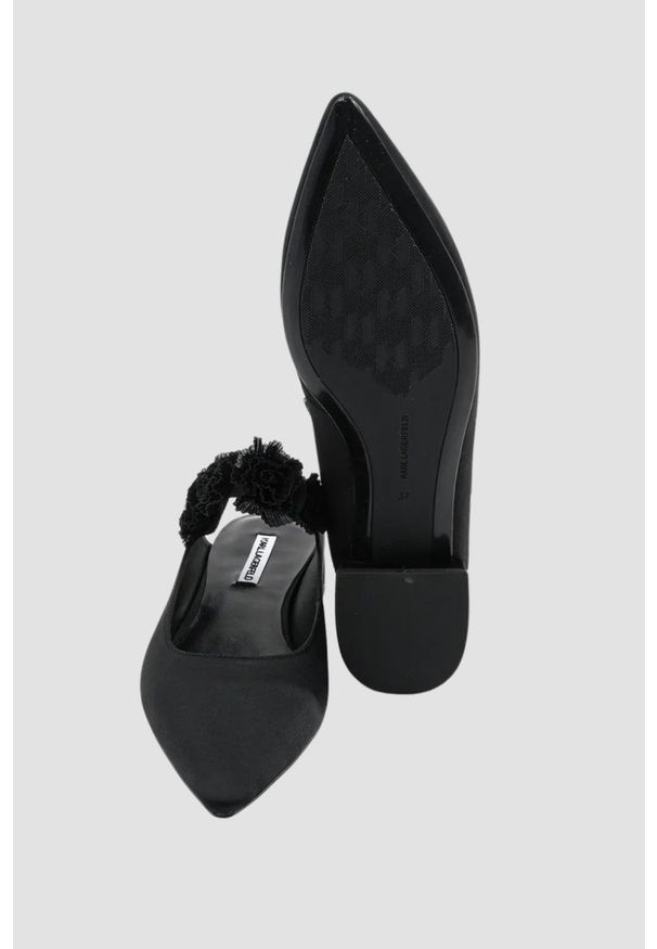 Karl Lagerfeld - KARL LAGERFELD Czarne damskie baleriny KERRIE. Kolor: czarny
