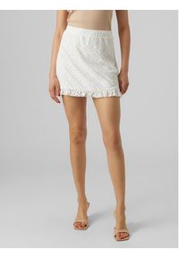 Vero Moda Spódnica mini Tassa 10286069 Biały Regular Fit. Kolor: biały. Materiał: syntetyk #3