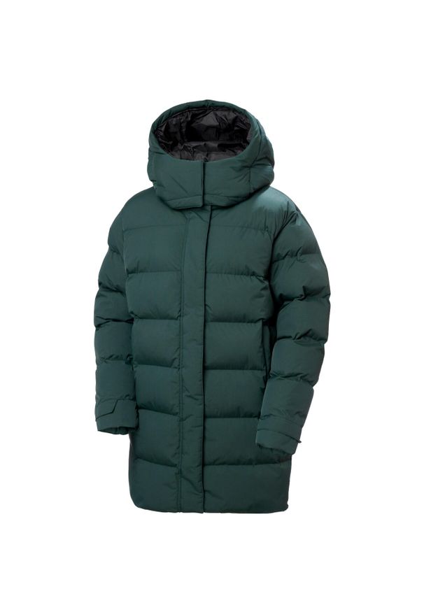 Parka damska z kapturem Helly Hansen Aspire. Typ kołnierza: kaptur. Kolor: czarny, zielony, wielokolorowy. Sezon: zima