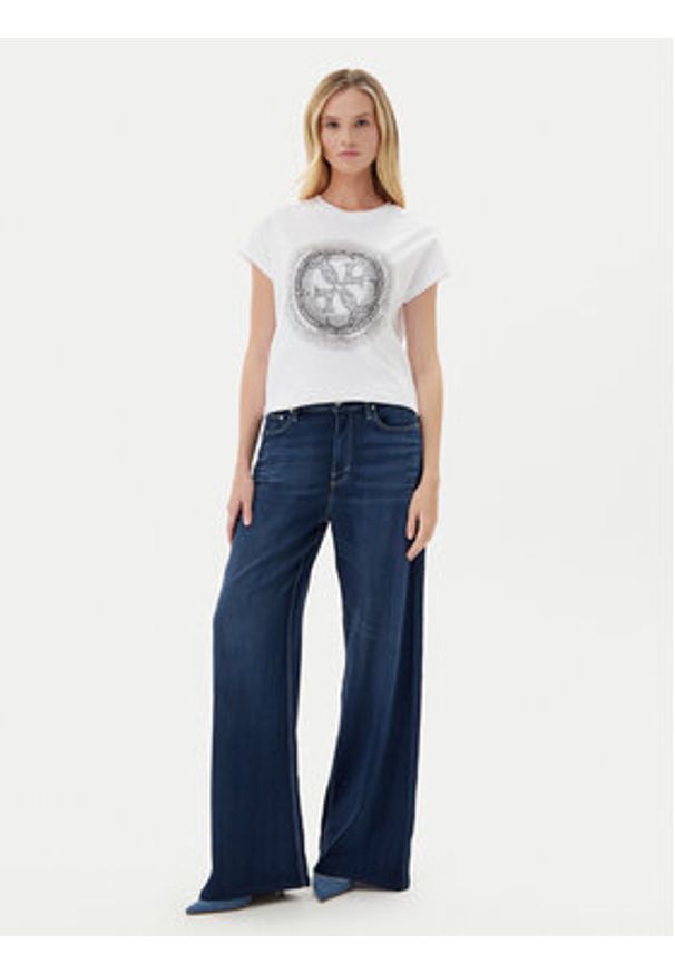 Guess T-Shirt W5YI14 I3Z14 Biały Regular Fit. Kolor: biały. Materiał: bawełna