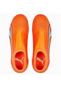 Buty piłkarskie Puma Ultra Match Ll FG/AG 107229 01 pomarańczowe pomarańcze i czerwienie. Kolor: pomarańczowy. Materiał: syntetyk, materiał. Szerokość cholewki: normalna. Sport: piłka nożna