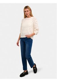 Kaffe Sweter Elena 10508195 Écru Regular Fit. Materiał: syntetyk, bawełna