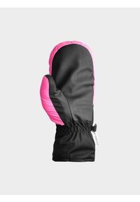 4F JUNIOR - Rękawice narciarskie Thinsulate dziewczęce - różowe. Kolor: różowy. Materiał: materiał, syntetyk. Technologia: Thinsulate. Sport: narciarstwo