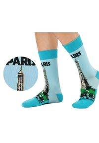 His Story - Skarpetki Bawełniane - Tematyczne - Paryż, Wieża Eiffla. Kolor: niebieski. Materiał: elastan, bawełna, poliamid #5