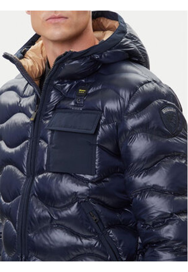 Blauer Kurtka przejściowa 25WBLUC02080 Granatowy Regular Fit. Kolor: niebieski. Materiał: syntetyk