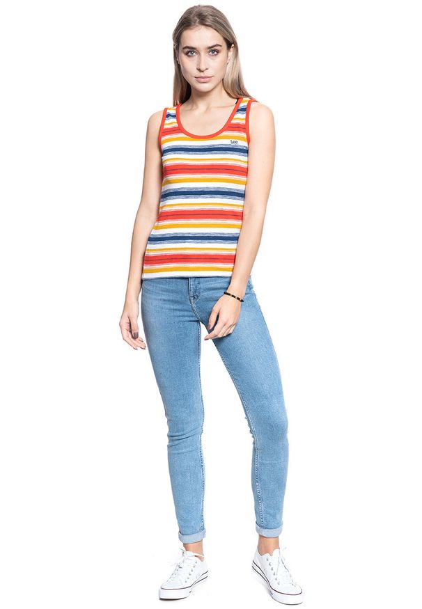 Lee - DAMSKI TANK TOP LEE SLIM TANK TOP SLIM FIT POPPY RED L41MEZNH 112109090