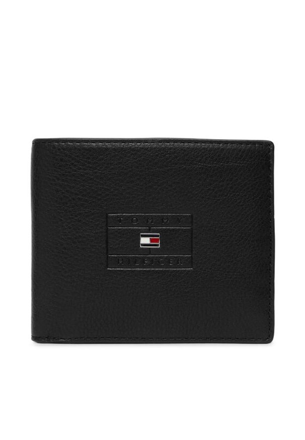 TOMMY HILFIGER - Tommy Hilfiger Portfel Th Casual Flag Cc And Coin AM0AM14255 Czarny. Kolor: czarny. Materiał: skóra