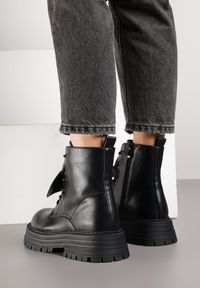 Born2be - Czarne Klasyczne Botki Workery Vemivra. Okazja: na co dzień. Kolor: czarny. Materiał: jeans, skóra. Styl: klasyczny