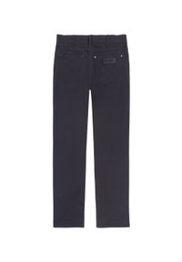 Wrangler - WRANGLER MESKIE SPODNIE MATERIAŁOWE MATERIAŁ GREENSBORO DARK NAVY W15QLNXAE. Materiał: materiał