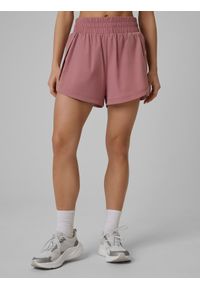 4f - 4F Spodenki treningowe szybkoschnące damskie - różowe M. Stan: podwyższony. Kolor: różowy. Materiał: tkanina. Sport: fitness #2