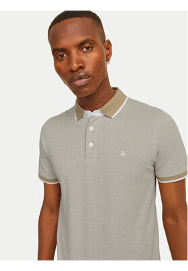 Jack & Jones Komplet koszulek polo Paulos 12191216 Szary Slim Fit. Typ kołnierza: polo. Kolor: szary. Materiał: bawełna