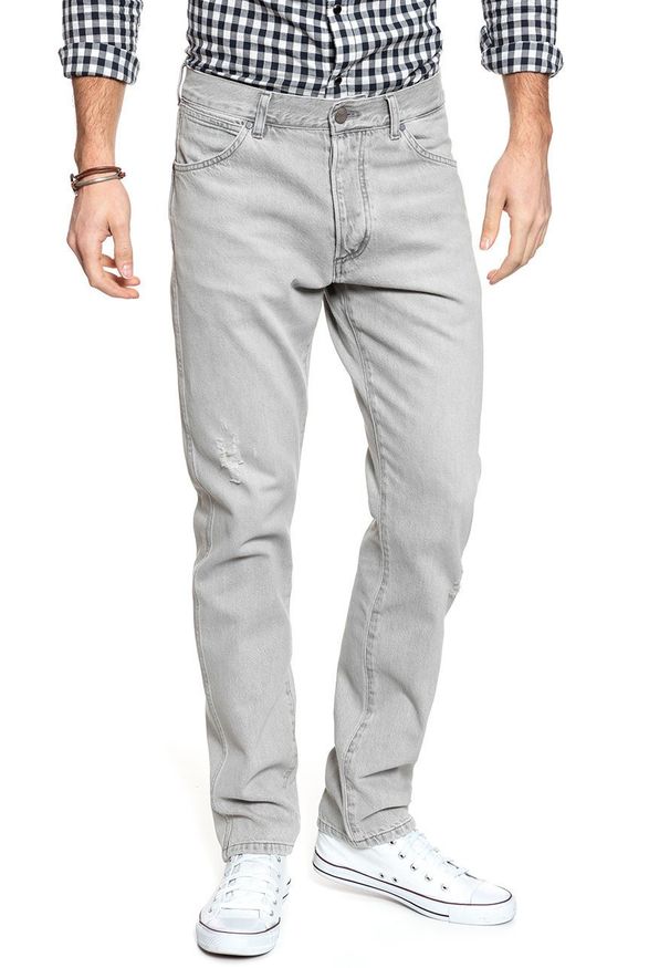 Wrangler - WRANGLER SPODNIE MĘSKIE SLIDER ICY GREY W18RRJ28C 112127392
