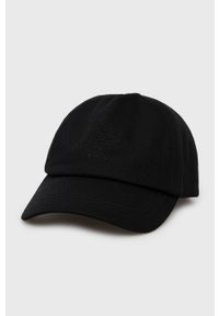 outhorn - Outhorn czapka bawełniana kolor czarny gładka. Kolor: czarny. Materiał: bawełna. Wzór: gładki