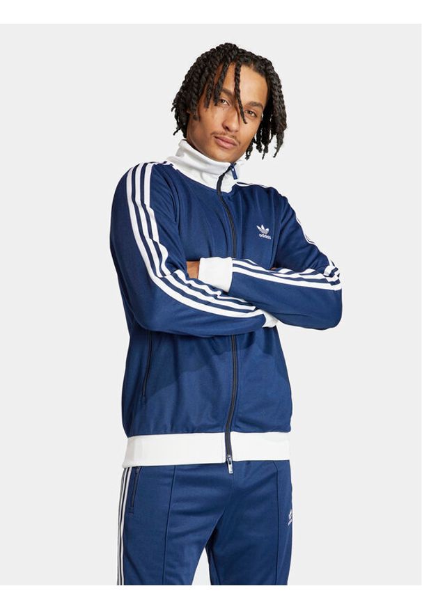 Adidas - adidas Bluza adicolor Classics Beckenbauer IP0418 Niebieski Slim Fit. Kolor: niebieski. Materiał: bawełna, syntetyk