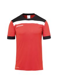 UHLSPORT - Polo Uhlsport Offense 23. Typ kołnierza: polo. Kolor: czarny, wielokolorowy, czerwony. Materiał: materiał. Długość rękawa: krótki rękaw. Długość: krótkie. Sport: piłka nożna