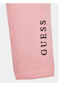 Guess Legginsy K3BB02 K6YW3 Beżowy Slim Fit. Kolor: beżowy. Materiał: bawełna