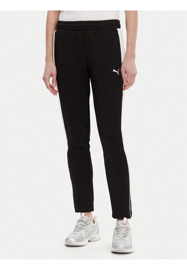 Puma Spodnie dresowe T7 Always On 629798 Czarny Slim Fit. Kolor: czarny. Materiał: syntetyk, bawełna