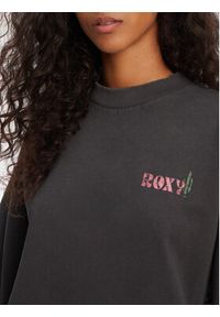 Roxy Bluza ERJFT04997 Czarny Relaxed Fit. Kolor: czarny. Materiał: bawełna