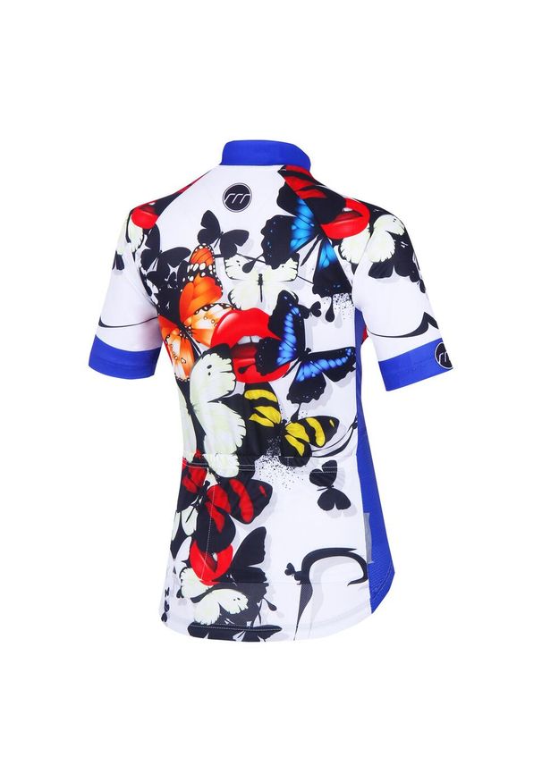 MADANI - Koszulka rowerowa damska madani. Kolor: niebieski, wielokolorowy, biały. Sport: kolarstwo
