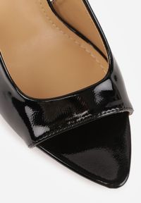 Renee - Czarne Sandały VICES na Szpilce z Lakierowanym Wykończeniem Nesamenis. Zapięcie: sprzączka. Kolor: czarny. Materiał: lakier. Obcas: na szpilce. Styl: elegancki, klasyczny #5