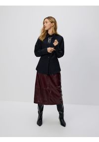 Reserved - Koszula w prążek - szary. Kolor: szary. Materiał: wiskoza, tkanina. Wzór: prążki #1