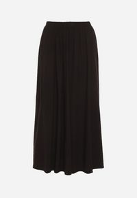 Born2be - Czarna Bawełniana Spódnica o Rozkloszowanym Kroju Tusnara. Kolor: czarny. Materiał: bawełna #3