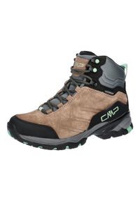 Buty za kostkę trekkingowe damskie CMP Melnick wodoodporne. Wysokość cholewki: za kostkę. Kolor: niebieski, różowy, wielokolorowy. Materiał: skóra. Szerokość cholewki: normalna. Styl: sportowy