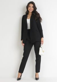 Born2be - Czarna Marynarka Dwurzędowa Mangane. Kolor: czarny. Styl: klasyczny, elegancki #3