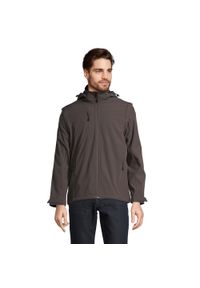 SOL'S - Kurtka Soft Shell Dla Dorosłych Unisex Falcon 3 W 1. Kolor: wielokolorowy, szary, brązowy