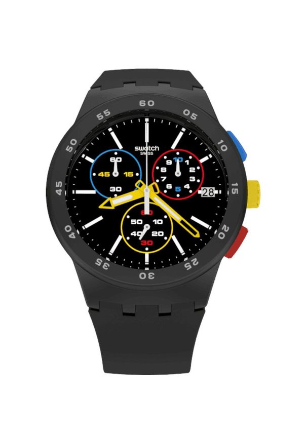 SWATCH ZEGAREK BLACK-ONE SUSB416. Materiał: tworzywo sztuczne
