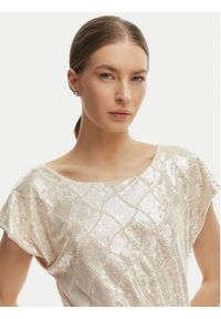 Rinascimento Sukienka wieczorowa CFC0020276002 Beżowy Slim Fit. Kolor: beżowy. Materiał: syntetyk. Styl: wizytowy #4