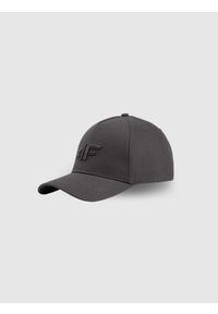 4f - 4F Czapka z daszkiem strapback męska - brązowa S/M (58cm). Kolor: brązowy. Materiał: materiał, bawełna. Styl: casual #1