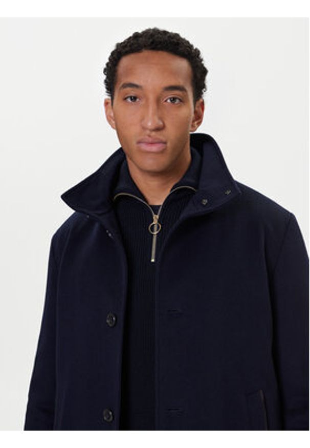 PAUL & SHARK - Paul&Shark Płaszcz wełniany 15312418 Granatowy Regular Fit. Kolor: niebieski. Materiał: kaszmir