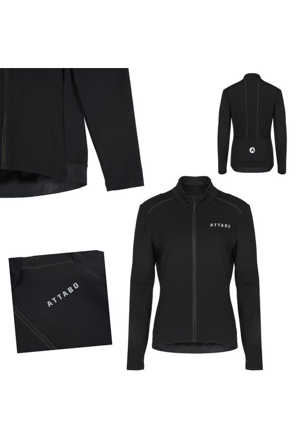 Bluza rowerowa damska ATTABO FLEERO REF ocieplana. Kolor: czarny